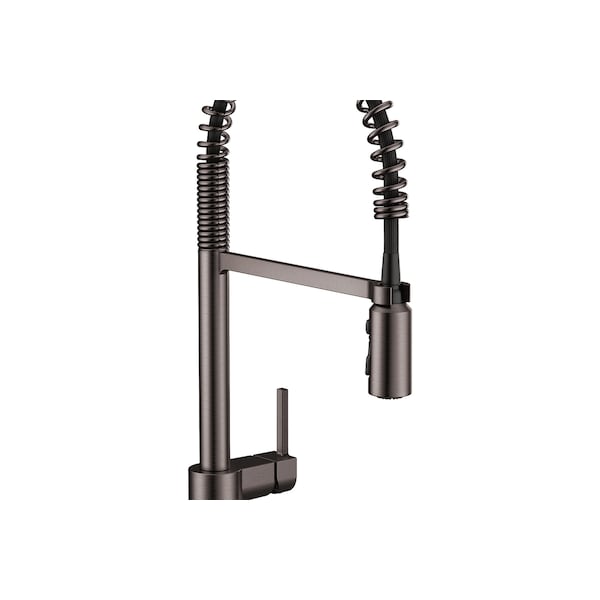 One-Handle Pulldown Kitchen Faucet Black Stainless